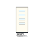 De GD76073 is leverbaar in alle RAL-kleuren en naar wens uit te breiden met een sierkader rondom de ruit, een briefklep of drievoudige veiligheidsbeglazing.