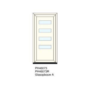 De PanHo deur PH46073 is een kadervullende voordeur die veiligheid en isolatie op hoog niveau combineert. Dit model is standaard gecertificeerd