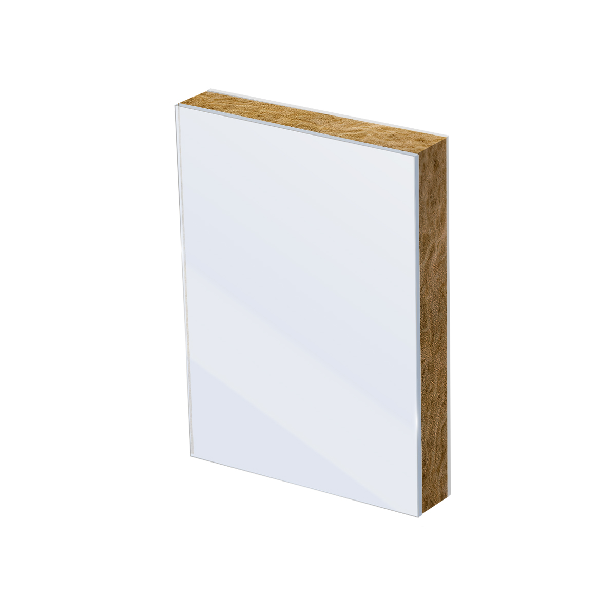 PH_58_Glas_Steenwol_VGStaal Brandwerende sandwichpaneel A2 Geëmailleerd hardglas